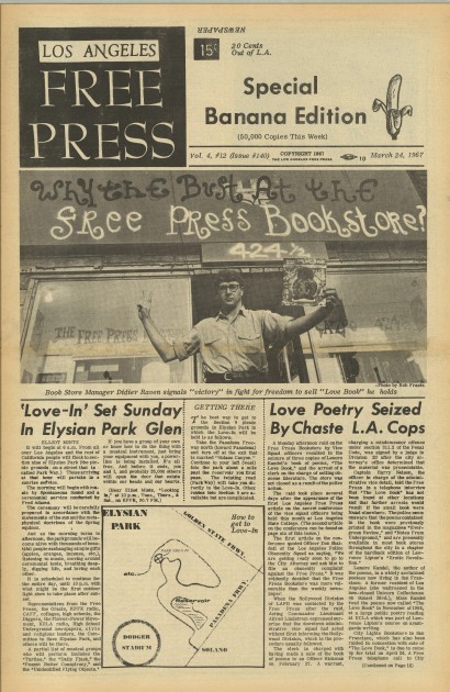 Front page announcing Love-in